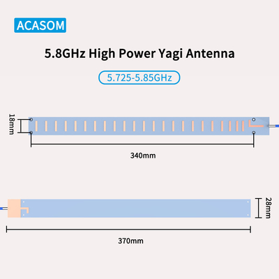 Υψηλής απόδοσης 5850MHz υψηλής αύξησης FPV κατευθυντήρια κεραία εύκολη εγκατάσταση