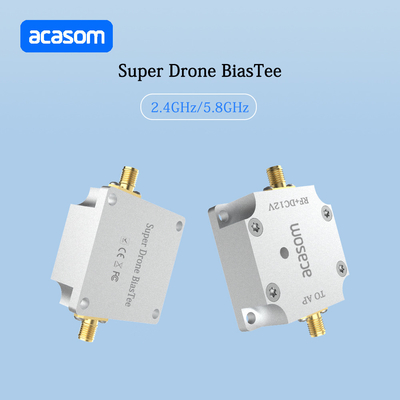 12V Super Drone Bias Tee Χαμηλή απώλεια εισαγωγής ≤0,4dB για ισχύ εισόδου ≤40dBm και 2,4-2,5GHz