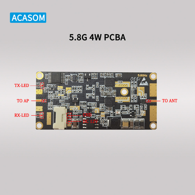 Ενίσχυρος ενισχυτής σήματος RF 5W 37dBm 12V PCBA για 5,8GHz &amp; 2,4GHz επέκταση ασύρματης εμβέλειας