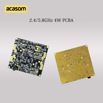 Διπλή ζώνη 5.8GHz &amp; 2.4GHz RF ενισχυτής σήματος 4W 36dBm PCBA Board Για DC 12V